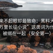 看起来不起眼却最致命：黑料大事记和“万里长征小说”这类词为什么会被绑在一起（安全第一）
