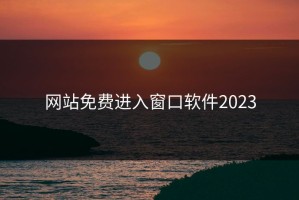 网站免费进入窗口软件2023