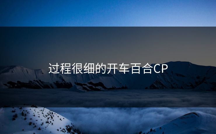 过程很细的开车百合CP